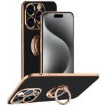 Schwarze iPhone 15 Pro Max Hüllen mit Bildern aus Silikon stoßfest 