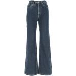 Reduzierte Blaue Jeans-Schlaghosen aus Denim für Damen 