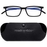 Schwarze Rechteckige Runde Brillen aus Kunststoff Blaulichtschutz für Herren 