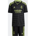 Schwarze adidas Real Madrid Kinderfußballtrikots zum Fußballspielen 2022/23 