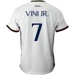 Real Madrid Heimtrikot Saison 2023-2024 - Vini JR. 7 - Offizielle Replik Offiziell lizenziert - Erwachsene, weiß, M