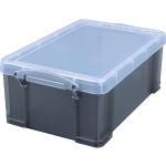Anthrazitfarbene Really Useful Boxes Aufbewahrungsboxen mit Deckel aus Kunststoff 