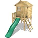 Reduzierte Grüne Spielhäuser & Kinderspielhäuser aus Kiefer mit Rutsche 
