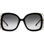 Schwarze Gucci Rechteckige Sonnenbrillen aus Metall 