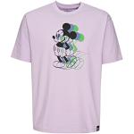 Lila Recovered Clothing Entenhausen Micky Maus T-Shirts mit Maus-Motiv aus Baumwollmischung für Herren Größe XL 