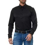 Reduzierte Schwarze Langärmelige Cipo & Baxx Redbridge Herrenjeanshemden aus Baumwollmischung Größe 5 XL 