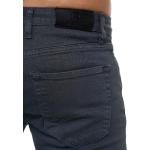 Anthrazitfarbene Slim Fit Jeans mit Reißverschluss aus Baumwolle enganliegend für Herren Größe XXL Weite 31, Länge 30 