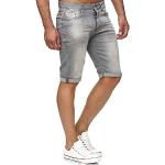 Graue Cipo & Baxx Redbridge Jeans-Shorts Faded aus Denim enganliegend für Herren für den für den Sommer 