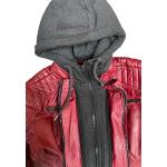Schwarze Gesteppte Cipo & Baxx Redbridge Biker-Lederjacken mit Reißverschluss aus Leder mit Kapuze für Herren Größe M für den für den Herbst 