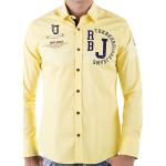 Gelbe Sportliche Langärmelige Cipo & Baxx Redbridge Herrenjeanshemden mit Knopf aus Baumwolle Größe M 