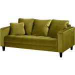 Red Living Sofa Elnora 2-Sitzer Olivgrün Samt 178x85x90 cm