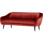 Kirschrote Red Living Wohnzimmermöbel aus Samt Breite 200-250cm, Höhe 50-100cm, Tiefe 50-100cm 3 Personen 