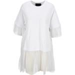Reduzierte Weiße Unifarbene Kurzärmelige REDValentino Midi Midikleider & knielange Kleider für Damen Größe S 
