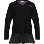 Schwarze REDValentino V-Ausschnitt Damensweatshirts aus Wolle Größe S 