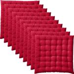 Rote Unifarbene Rechteckige Sofakissen & Dekokissen aus Baumwolle 40x40 Breite 0-50cm, Höhe 0-50cm, Tiefe 0-50cm 10-teilig 