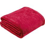 Rote Unifarbene Kuscheldecken & Wohndecken aus Teddy 130x180 