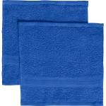 Reduzierte Royalblaue Unifarbene Seiflappen aus Baumwolle 2-teilig 