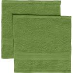 Reduzierte Grüne Unifarbene Seiflappen aus Baumwolle 2-teilig 