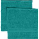Reduzierte Smaragdgrüne Unifarbene Seiflappen aus Baumwolle 2-teilig 
