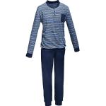 Blaue Sportliche Herrenschlafanzüge & Herrenpyjamas aus Jersey Übergrößen 