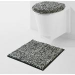 Anthrazitfarbene Melierte Moderne WC-Vorleger aus Textil schnelltrocknend 
