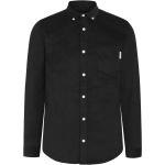 Schwarze Unifarbene Langärmelige Button Down Kragen Herrenlangarmhemden Größe XXL 