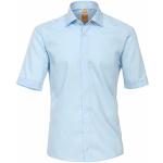 Reduzierte Blaue Unifarbene Kurzärmelige Redmond Body Cut Kentkragen Hemden mit Kent-Kragen für Herren Größe L 