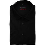 Reduzierte Schwarze Unifarbene Kurzärmelige Redmond Body Cut Kentkragen Hemden mit Kent-Kragen für Herren Größe L 