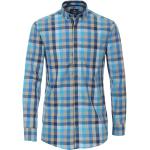 Blaue Karo Casual Redmond Casual Button Down Kragen Modern Fit Hemden aus Baumwolle für Herren Größe XL 