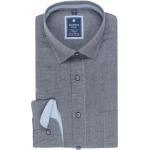 Blaue Unifarbene Casual Redmond Casual Hemden mit Kent-Kragen aus Baumwolle für Herren Größe 3 XL 