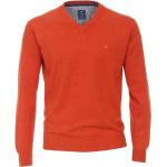 Orange Unifarbene Casual Langärmelige Redmond Casual V-Ausschnitt Wintermode aus Baumwolle für Herren für den für den Herbst 