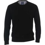 Schwarze Melierte Casual Langärmelige Redmond Casual Rundhals-Ausschnitt Rundhals-Pullover aus Baumwolle für Herren für den für den Herbst 