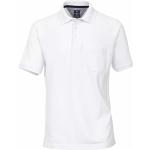 Weiße Unifarbene Redmond Herrenpoloshirts & Herrenpolohemden Größe L 