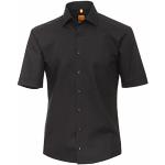 Schwarze Unifarbene Kurzärmelige Redmond Body Cut Kentkragen Hemden mit Kent-Kragen für Herren Größe L 