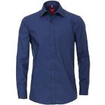 Marineblaue Unifarbene Redmond Kentkragen Hemden mit Kent-Kragen mit Knopf aus Baumwolle für Herren Größe M 