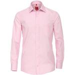 Rosa Unifarbene Langärmelige Redmond Kentkragen Hemden mit Kent-Kragen aus Baumwolle für Herren Größe XL 