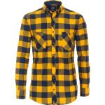 Gelbe Casual Langärmelige Redmond Button Down Kragen Herrenlangarmhemden aus Baumwolle Größe 4 XL 