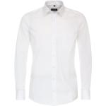Weiße Unifarbene Langärmelige Redmond Herrenlangarmhemden aus Baumwolle Größe 3 XL 