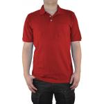 Rote Kurzärmelige Redmond Kurzarm-Poloshirts aus Baumwolle für Herren Größe M 