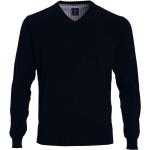 Schwarze Unifarbene Langärmelige Redmond V-Ausschnitt Wintermode aus Baumwolle für Herren Größe 5 XL für den für den Herbst 