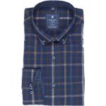 Reduzierte Blaue Karo Redmond Regular Fit Hemden aus Baumwolle für Herren Größe 3 XL 