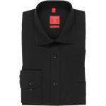 Schwarze Unifarbene Redmond Hemden mit Kent-Kragen aus Baumwolle für Herren Größe 6 XL 
