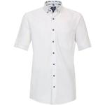 Weiße Unifarbene Kurzärmelige Redmond Button Down Kragen Herrenkurzarmhemden Größe XL 