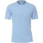 Hellblaue Unifarbene Kurzärmelige Redmond Rundhals-Ausschnitt T-Shirts für Herren für den für den Sommer 