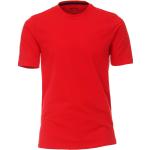 Rote Unifarbene Kurzärmelige Redmond Rundhals-Ausschnitt T-Shirts für Herren für den für den Sommer 