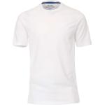 Weiße Unifarbene Kurzärmelige Redmond Rundhals-Ausschnitt T-Shirts für Herren für den für den Sommer 