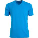 Dunkelblaue Unifarbene Kurzärmelige Redmond V-Ausschnitt T-Shirts für Herren für den für den Sommer 