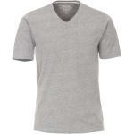 Graue Unifarbene Kurzärmelige Redmond V-Ausschnitt T-Shirts für Herren für den für den Sommer 