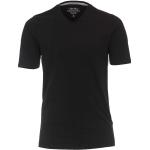 Schwarze Unifarbene Kurzärmelige Redmond V-Ausschnitt T-Shirts für Herren für den für den Sommer 