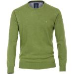 Reduzierte Grüne Casual Langärmelige Redmond Rundhals-Ausschnitt Rundhals-Pullover aus Baumwolle für Herren Größe S für den für den Herbst 